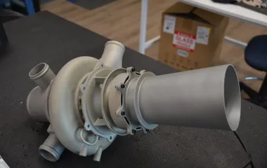 Air cycle machine turbine during overhaul at QTC